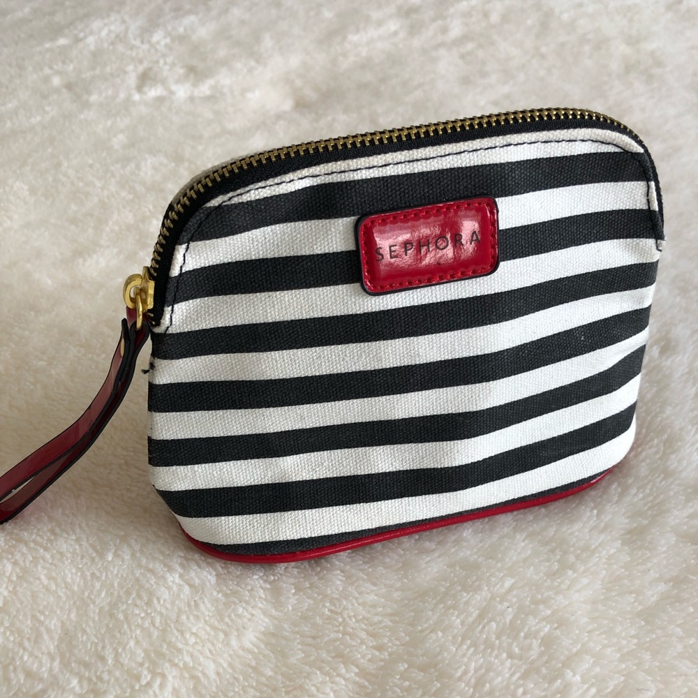 Striped Sephora Wristlet Bag